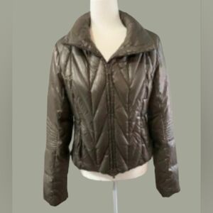 BCBGMAXAZRIA Women's Quilted Jacket - Taupe Size M